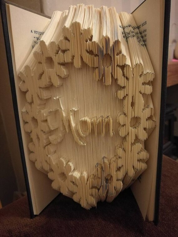 Book Folding PATTERNCut & Fold MOM in Flowers Etsy