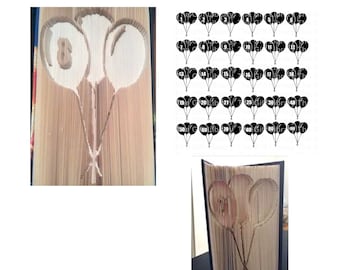 Folded Book Art Pattern - Mark measure cut and fold, Numbers Set Numbers, Birthdays, Anniverary