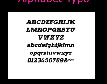 FOLDED BOOK ART - Alphabet in Typo Font  Upper & lower case, Numbers and extras included