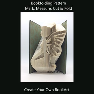 Cut & Fold Book Folding PATTERN~ Fairy  2, measure cut and fold