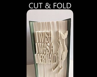 Mermaid Book Folding Pattern: Cut & Fold (PDF Pattern)