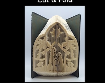 Christmas Nativity Folded Book Art Pattern (PDF)