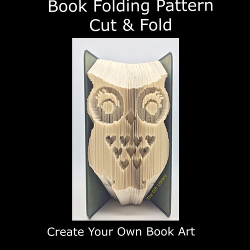 OWL Book Fold Pattern 2 Different Sizes Included 378 and Etsy