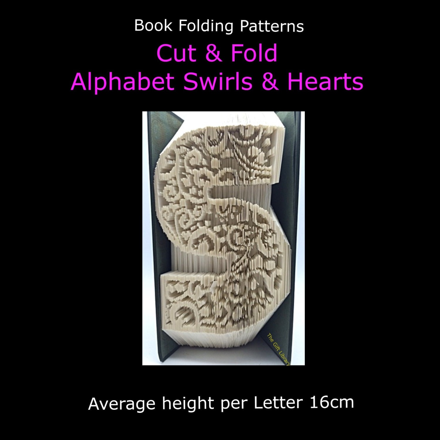 book fold alphabet etsy