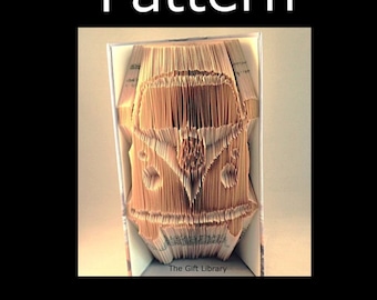 Patrón de arte de libro plegado - Patrón de furgoneta camper para crear tu propio patrón de arte de libro plegado - Patrón de plegado de libro
