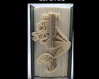 Mermaid Book Folding Pattern: Cut & Fold (PDF Pattern)