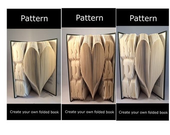 Folded Book Art Pattern - 3 Mum Dad Patterns to create your own folded book art-Book Folding pattern, family, Parents