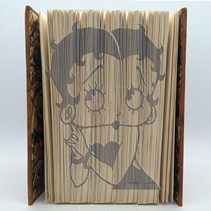 Cut & Fold Book Folding PATTERN~ Betty Boop ,  Mark, measure cut and fold