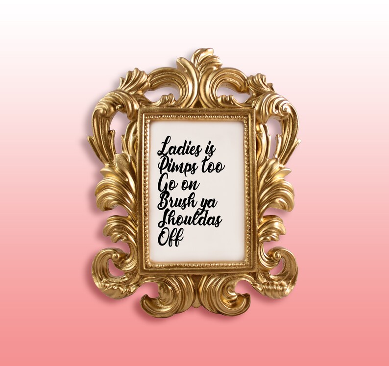 Mini Frame Jay Z Las Is Pimps Hip Hop Home Pop Image 0