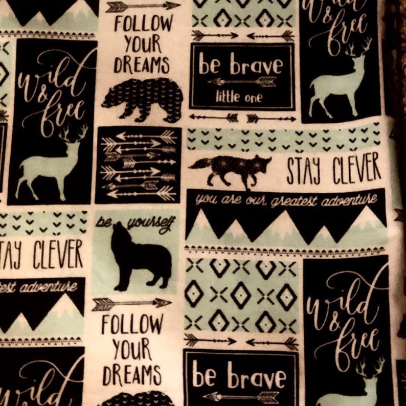 Mint Be Brave BabyChild Blanket