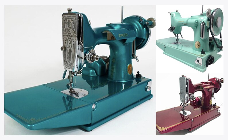 Early 1930s Singer Featherweight 221 Sewing Machine Custom Painted