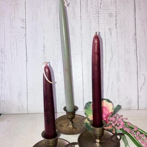 Set of 3- Vintage-Inspired Brass Candlesticks