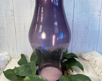 Amethyst Campana Glass Large Hurricane Shade 18"