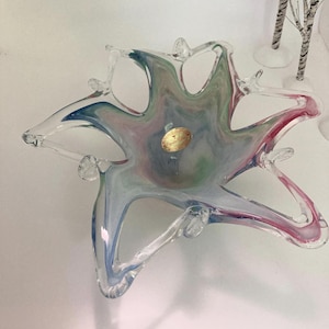 Glass Starfish Bowl by Murano Glass in Italy