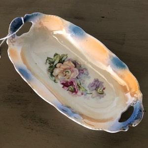Vintage China Floral Butter Dish