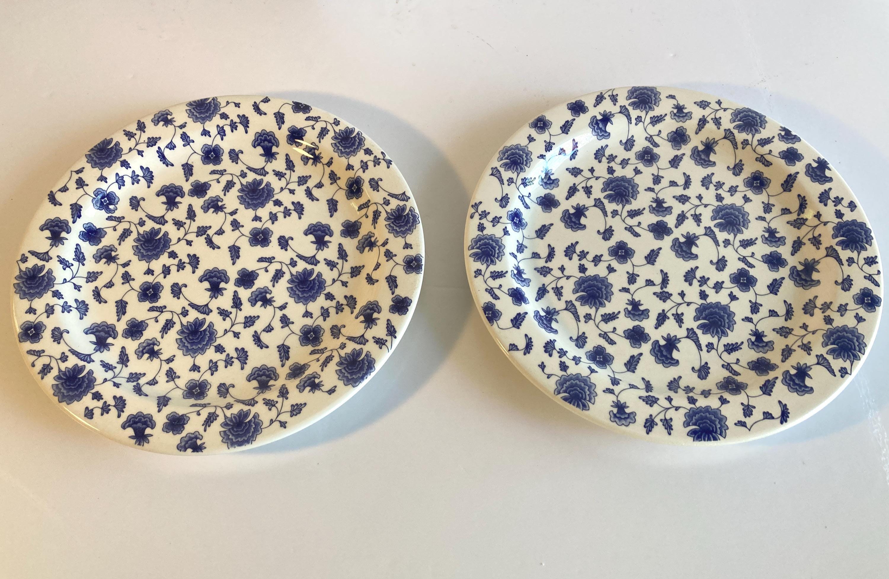 Pier 1 Blue Floral Dinner Plates – Ceramica Quadrifoglio Italy