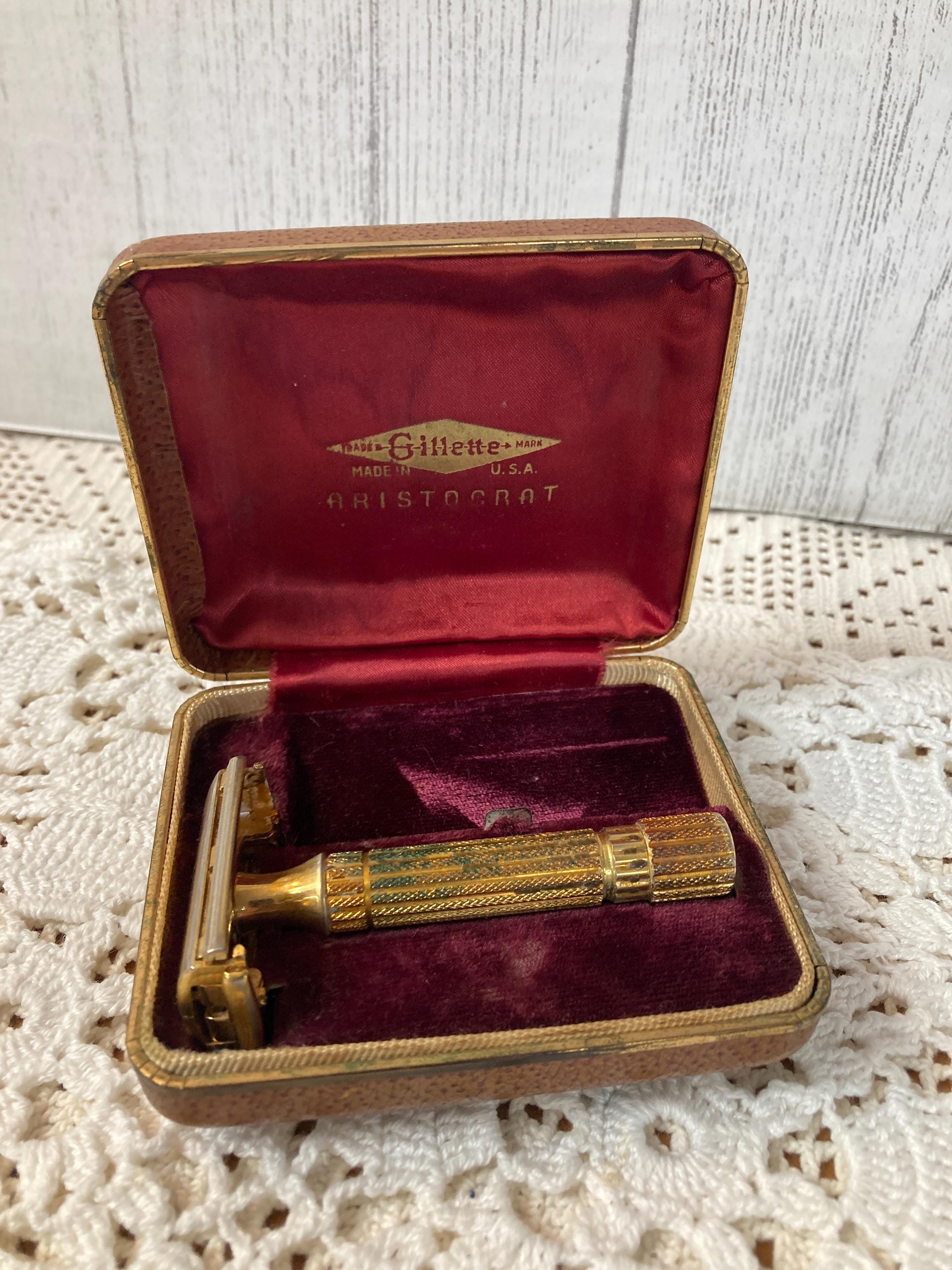 Gillette Aristocrat 髭剃り Gillette Aristocrat Vintage Razor Review - YouTube