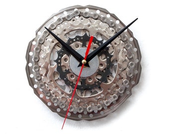 Metal Wall Clock, Cyclist Wall Clock, Bicycle Wall Clock, Bicycle Sprocket Clock, Bike Clock, Unique Wall Clock, Steampunk Wall Clock