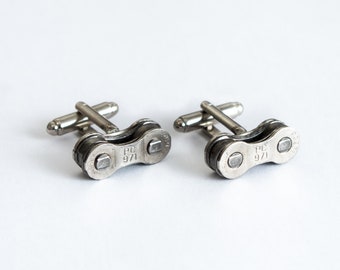 Bicycle Chain Cufflinks, SRAM Bicycle Chain, Birthday Gift for Cyclist, Unique Bicycle Gift, Mountain Bike Cufflink