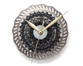 Industrial Uhr, Fahrrad Uhr, Fahrrad Wanduhr, Einzigartige Wanduhr, Einzigartige Uhr, moderne Uhr, Steampunk Uhr, Radfahrer Geschenk Metalluhr
