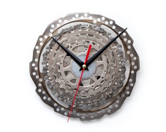 Horloge à pignon de vélo, horloge murale de vélo, cadeau de vélo, cadeau de cycliste, cadeau unique, cadeau de petit ami, cadeau de mari, cadeau d’anniversaire, cadeau de papa, horloge