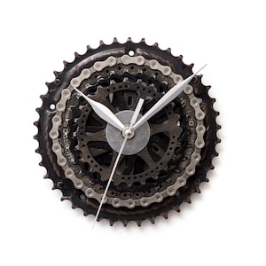 Industrial Wall Clock, Modern Wall Accent, Unique Housewarming Gift for Him, Boho Anniversary Gift for Her, Bicycle Wall Art