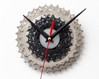 Bicycle Clock, Steampunk Bike Gear Clock, Bicycle Gear, Wall Clock, Recycled Bike Parts, Wall Clock, Cycling Clock, Cyclist Wall Clock