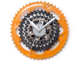 Boyfriend Gift, Bike Wall Clock, Husband Gift, Cyclist Gift, Dad Gift, Small Wall Clock, Large Wall Clock, Unique Wall Clock, Metal Clock