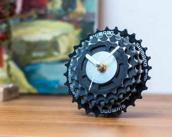 Bicycle Sprocket Desk Clock - Personalized Gift for Bike Enthusiasts