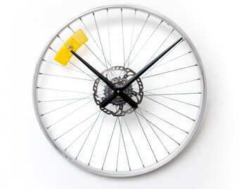 Large Wall Clock - Oversized Wall Clock - Bicycle Wheel Clock - Unique Wall Clock - Housewarming Gift - Husband Gift - Cyclist Gift