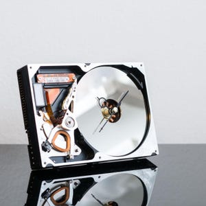 Hard Drive Clock - Unique Desk Clock - Industrial Clock - Modern Clock - Computer Clock - Unique Gift - Husband Gift - Boyfriend Gift