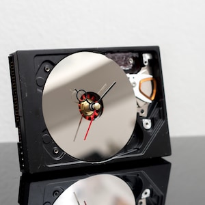 Hard Drive Clock, Computer Geek Gift, IT Corporate or Company Gift, Recycled Computer Parts Desk Decor