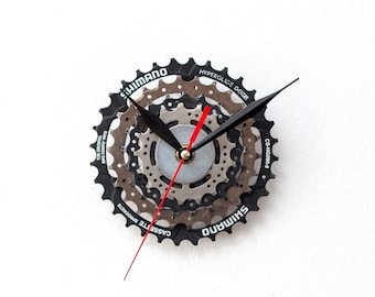 Unique Bicycle Wall Clock Made from Recycled Bike Parts