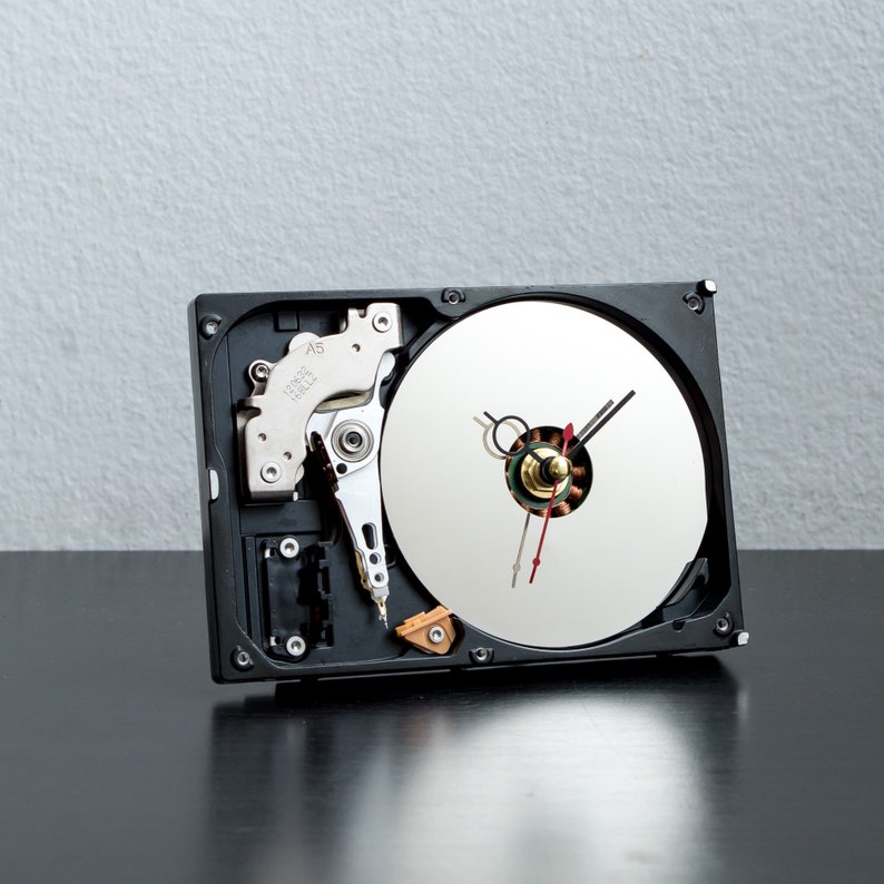 Hard Drive Clock, Unique Clock, Industrial Clock, Birthday Gift, Husband gift, Unique Gift, Boyfriend Gift, Dad Gift, Tech Gift, Gadget Gift image 4