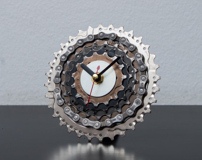 Industrial Desk Clock Boyfriend or Husband Gift Bike Gears Etsy
