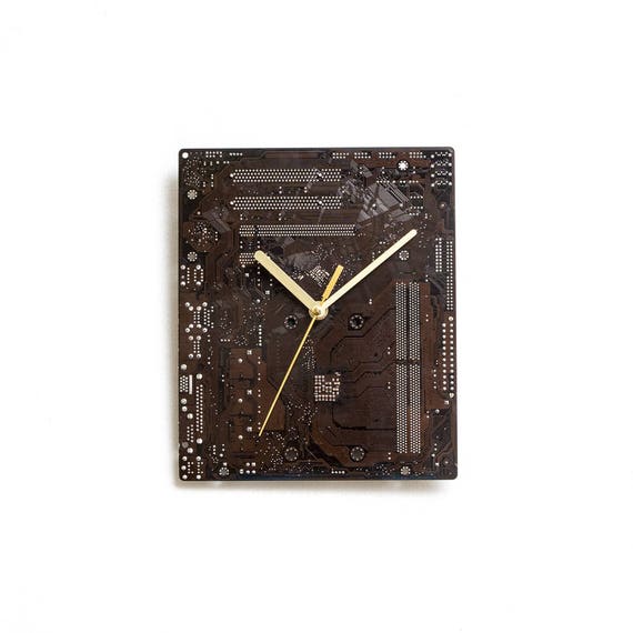 Dark Brown Large Wall Clock Circuit Board Computer - Large Dark Brown Wall Clock Dark Brown Large Wall Clock Circuit Board Computer - Large Dark Brown Wall Clock