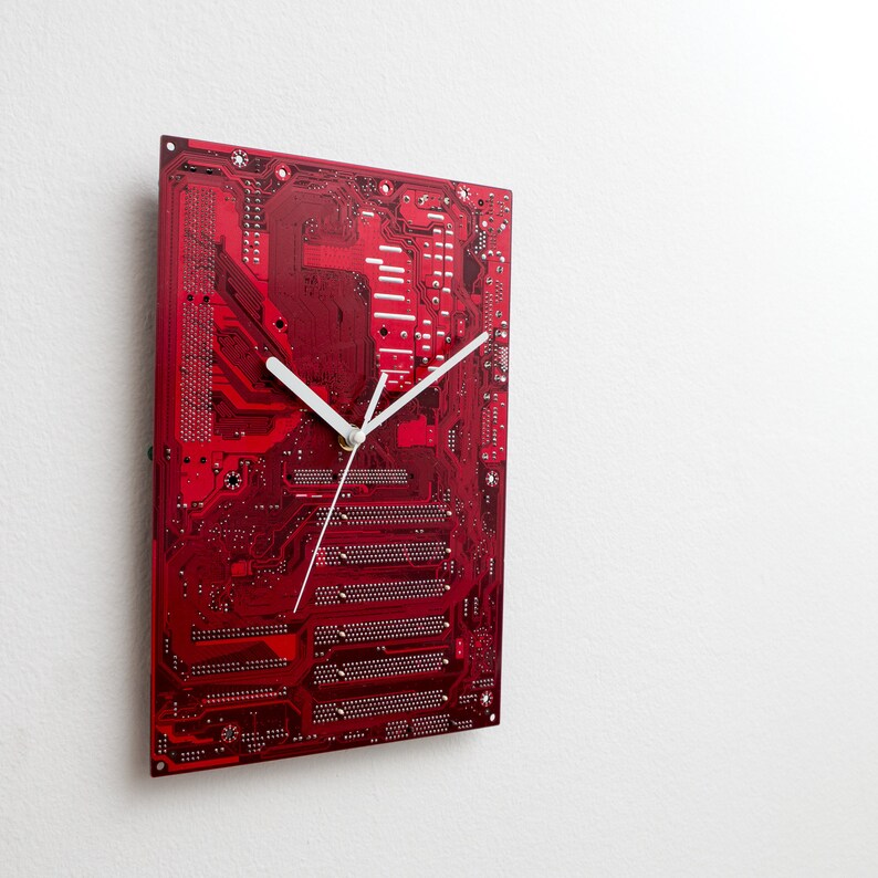 Christmas Gift for Gamer Boyfriend Decorative Red Wall Clock Etsy