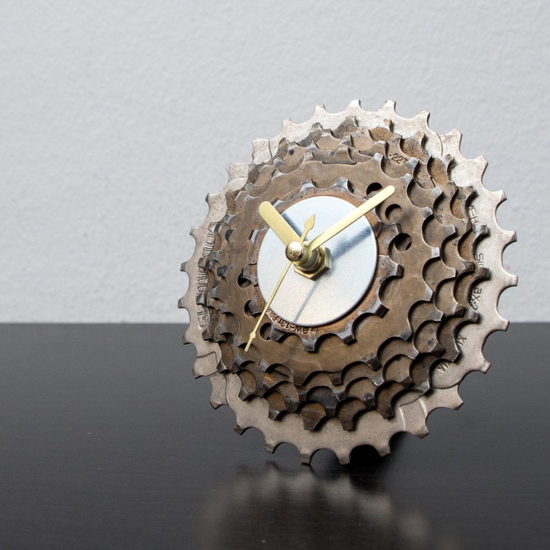Bike Gear Desk Clock Cyclist Gift Idea Bicycle Sprockets Etsy