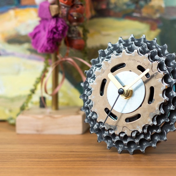 Bicycle Clock, Sprocket Clock, Unique Bike Clock, Industrial Decor, Decorative Clock, Contemporary Clock, Boyfriend Gift, Husband Gift