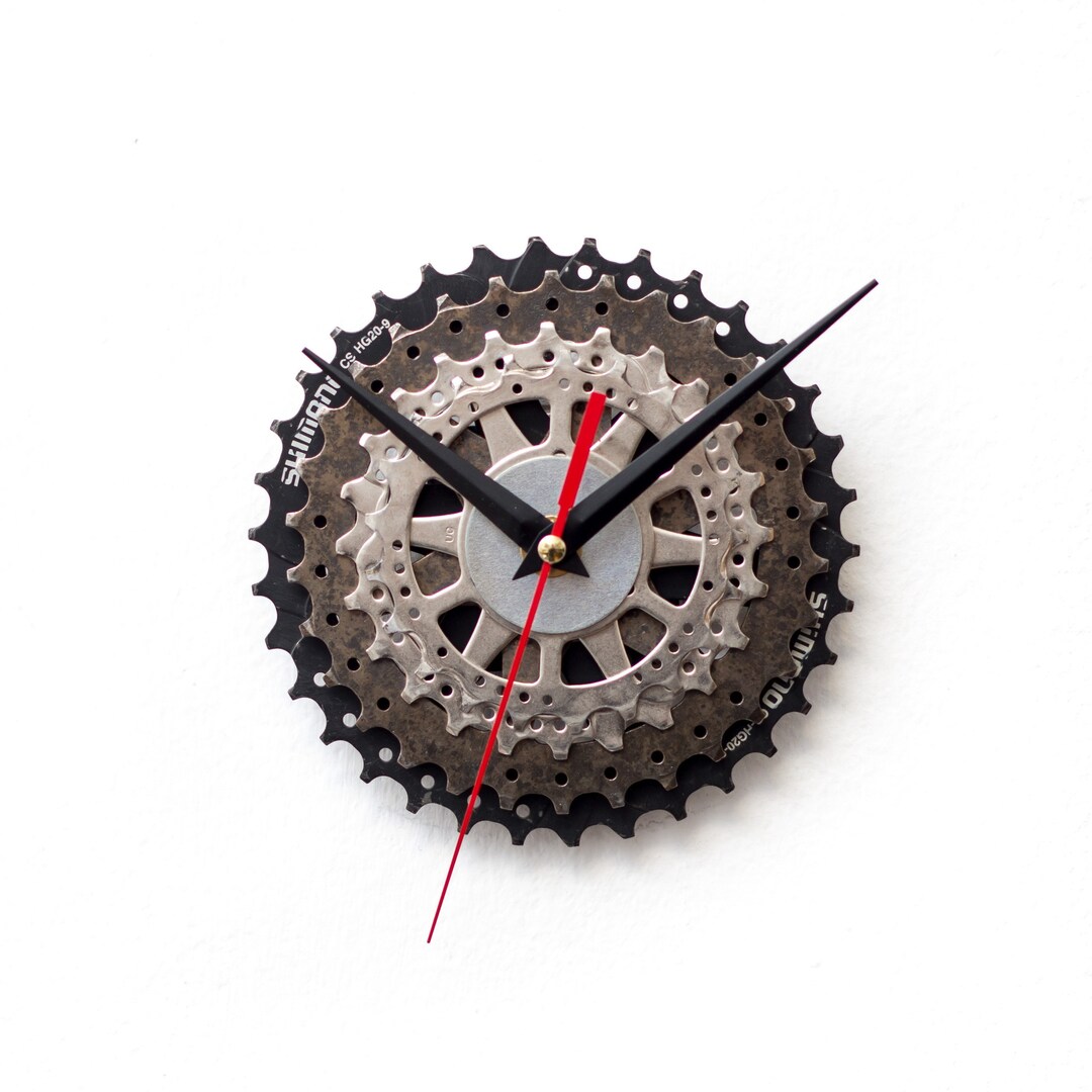 Bicycle Clock, Steampunk Bike Gear Clock, Bicycle Gear, Wall Clock