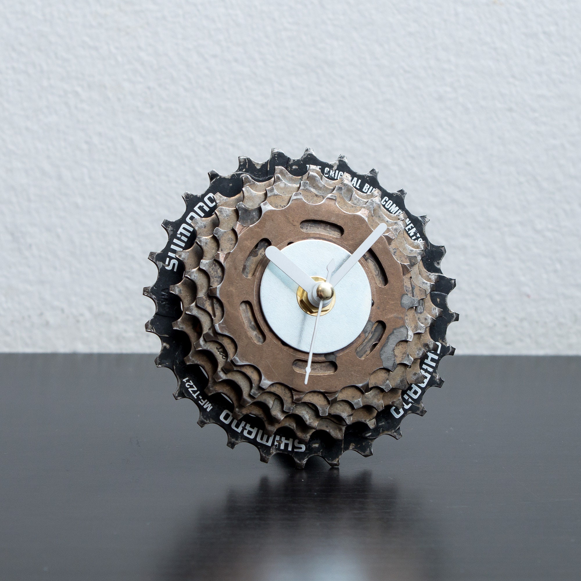 Unique Industrial Desk Clock Made Out of Recycled Bicycle Etsy