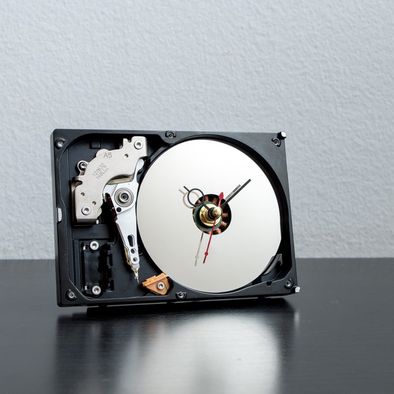 Hard Drive Clock, Unique Clock, Industrial Clock, Birthday Gift, Husband gift, Unique Gift, Boyfriend Gift, Dad Gift, Tech Gift, Gadget Gift image 5
