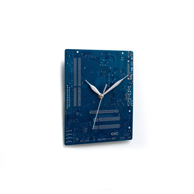 Modern Blue Clock Geek Wall Clock Boyfriend Gift Husband Etsy