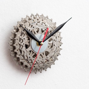 Bicycle Gears Wall Clock, Cool Bicycle Gift Idea, Christmas or Birthday Gift for Cyclist, Handmade Metal Wall Clock, Bike Gift for Men