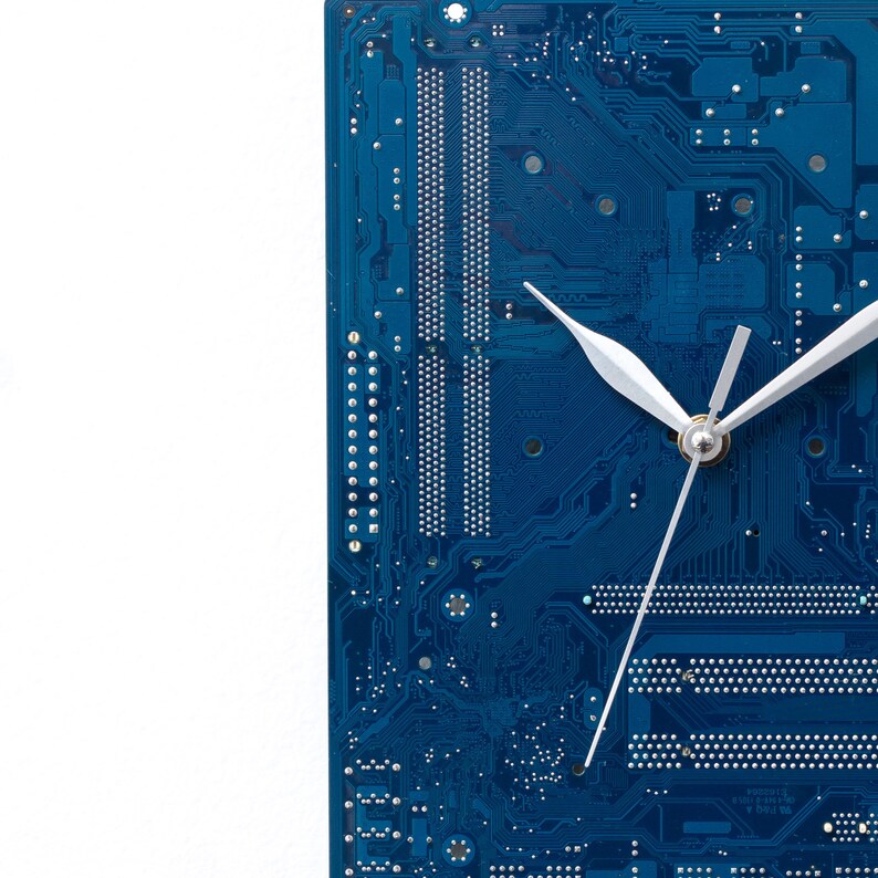 Modern Blue Clock Geek Wall Clock Boyfriend Gift Husband Etsy