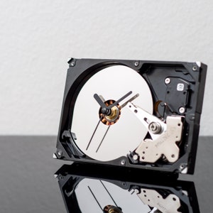 Hard Drive Clock Unique Desk Clock Industrial Clock Modern Clock Computer Clock Unique Gift Husband Gift Boyfriend Gift image 5