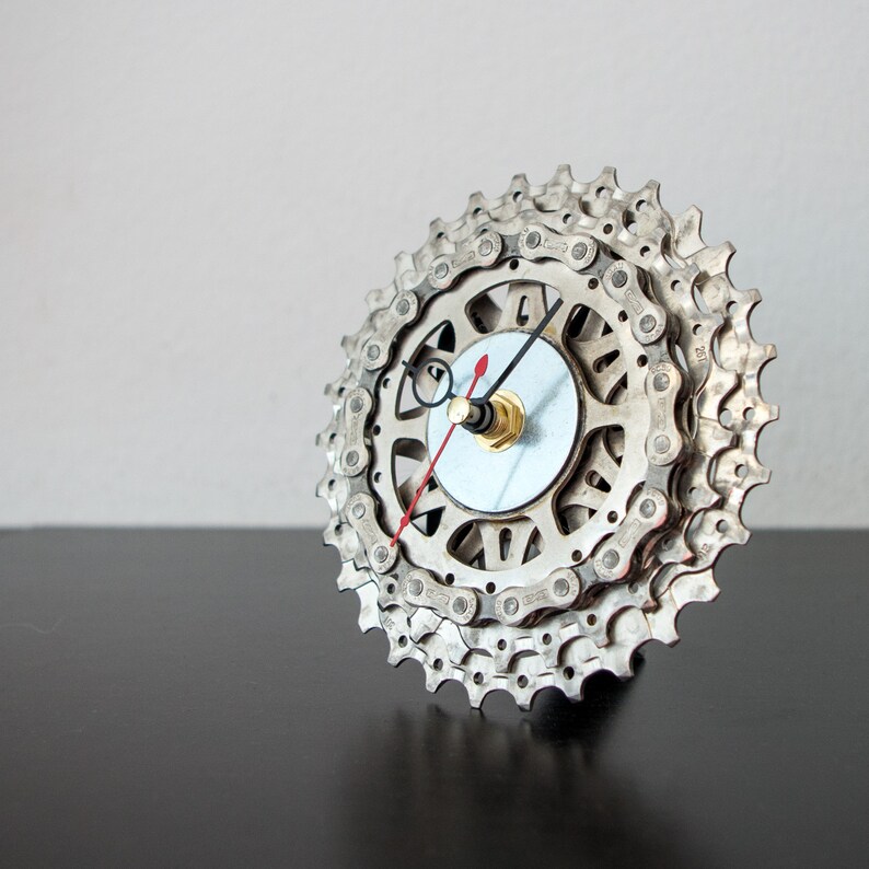 Small Bicycle Clock Bicycle Desk Clock Unique Clock Etsy