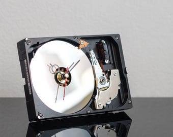 Hard Drive Clock - Unique Desk Clock - Industrial Clock - Modern Clock - Computer Clock - Unique Gift - Husband Gift - Boyfriend Gift