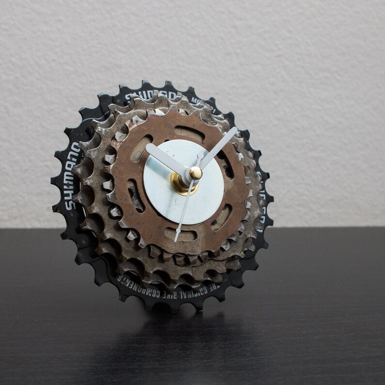 Bike Gear Desk Clock Bicycle Clock Gift Cyclist Boyfriend or Etsy