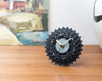 Bicycle Sprocket Desk Clock - Personalized Gift for Bike Enthusiasts